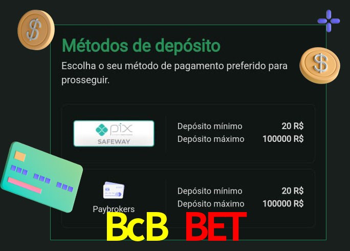O cassino BcB Bet oferece uma grande variedade de métodos de pagamento